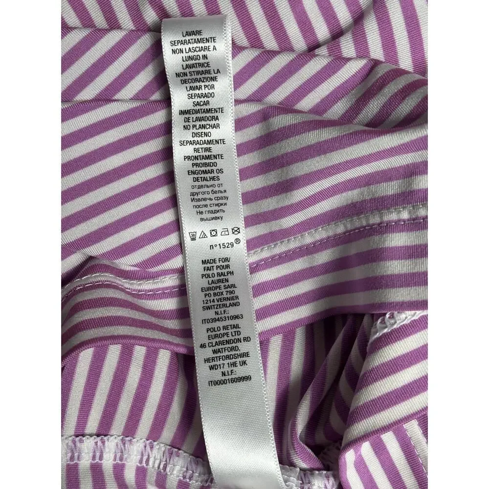 RLX Ralph Lauren Golf Performance Polo Shirt Mens Size XL Pink Striped Stretch